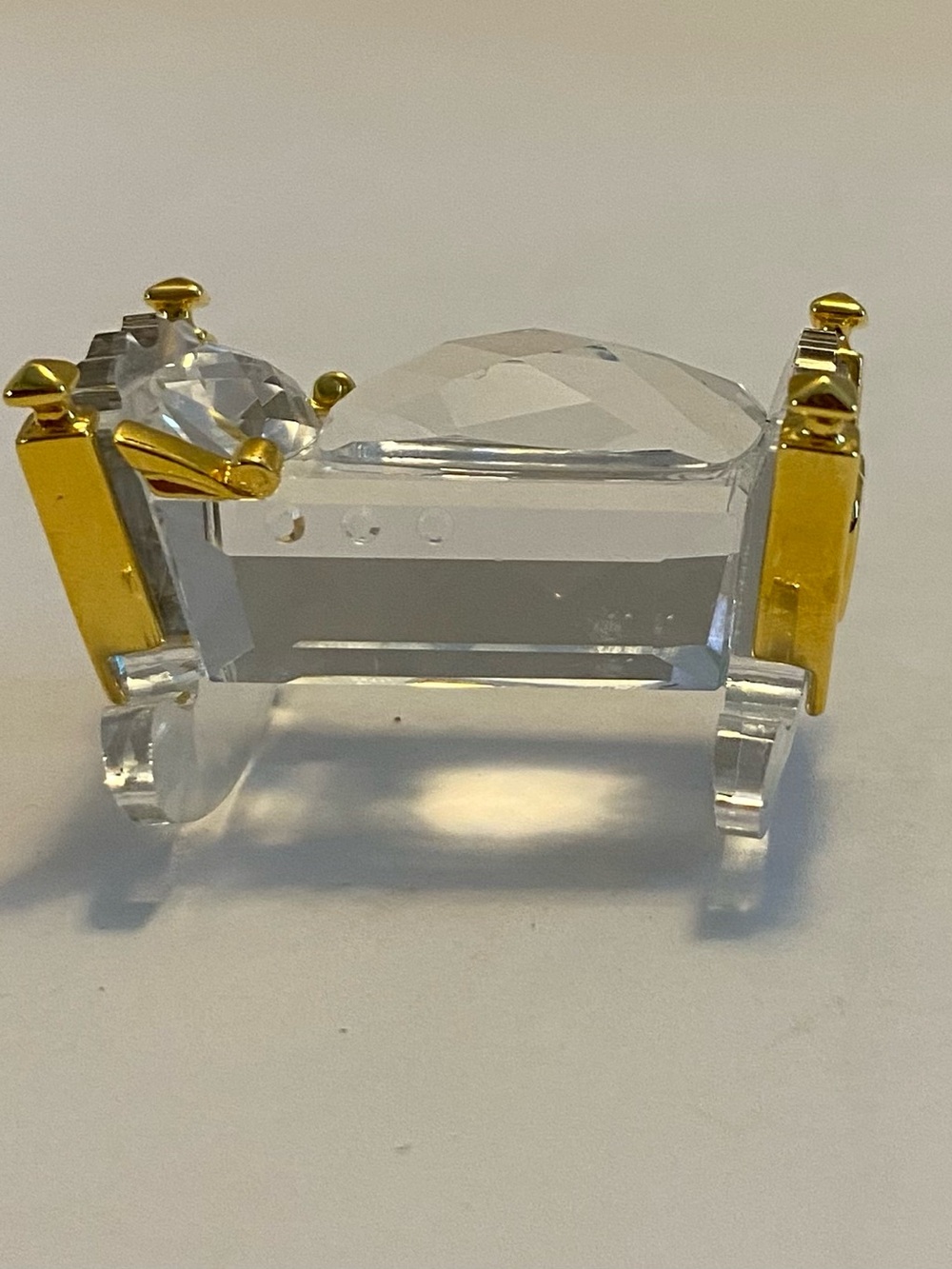 Swarovski Crystal Baby Cradle with Gold Accent - No Box Mint Condition